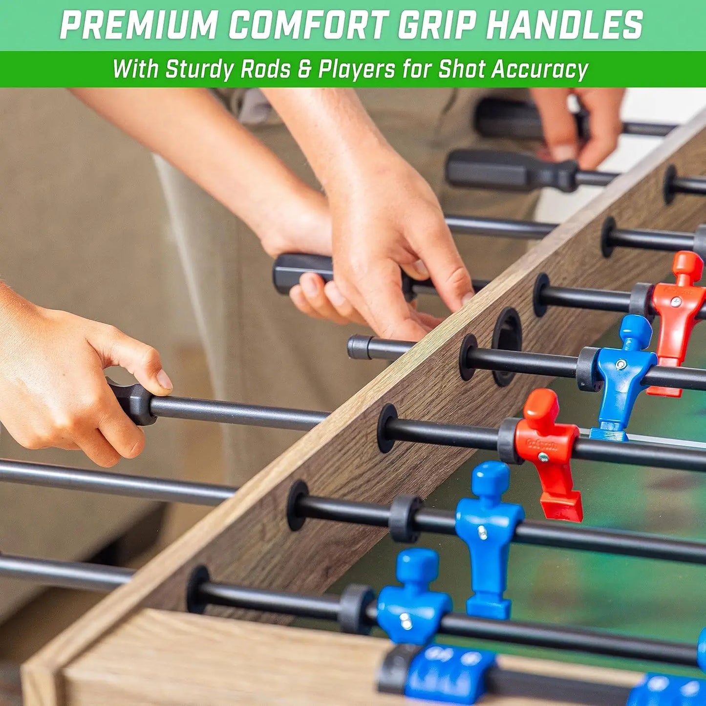 Game Room Size Foosball Table - Includes 4 Balls and 2 Cup Holders