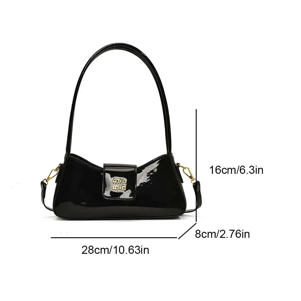 Light Luxury Patent Leather Ladies Shoulder Bag