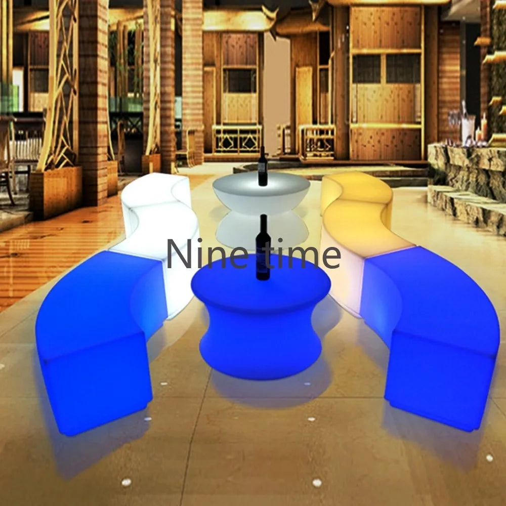 High Bar Cocktail Room Decor Led Table