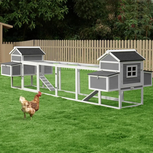 157 Inch Large Expandable Wooden Chicken Coop