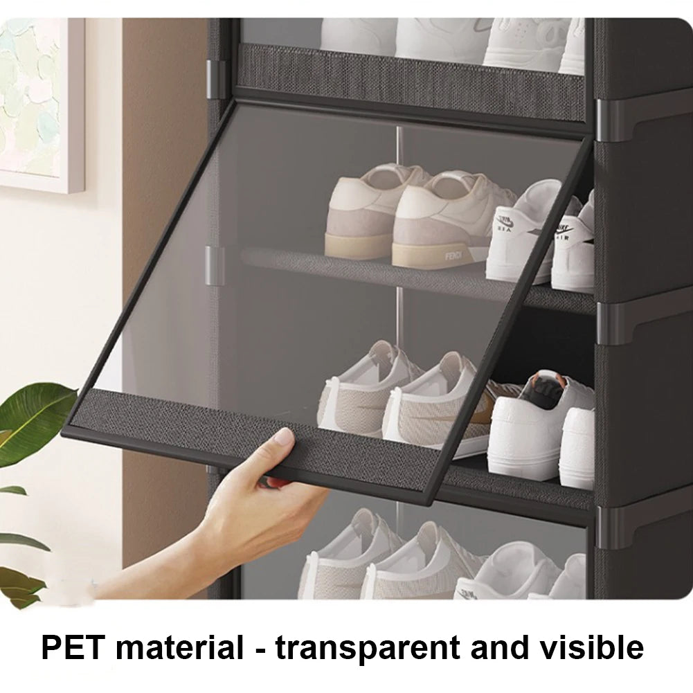 9 Tier Multi-Layer Dustproof Door Shoe Organizer