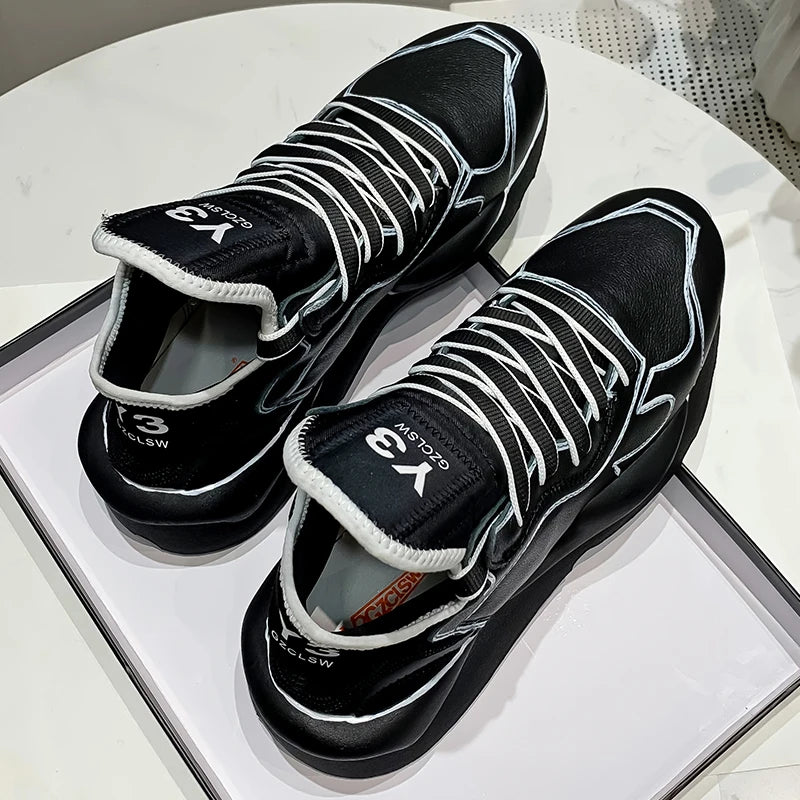 Fashion Graffiti Casual Shoes Genuine Leather