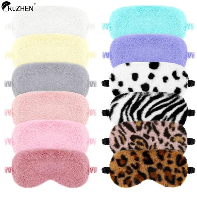 Soft Plush Sleeping Mask Rabbit Fur
