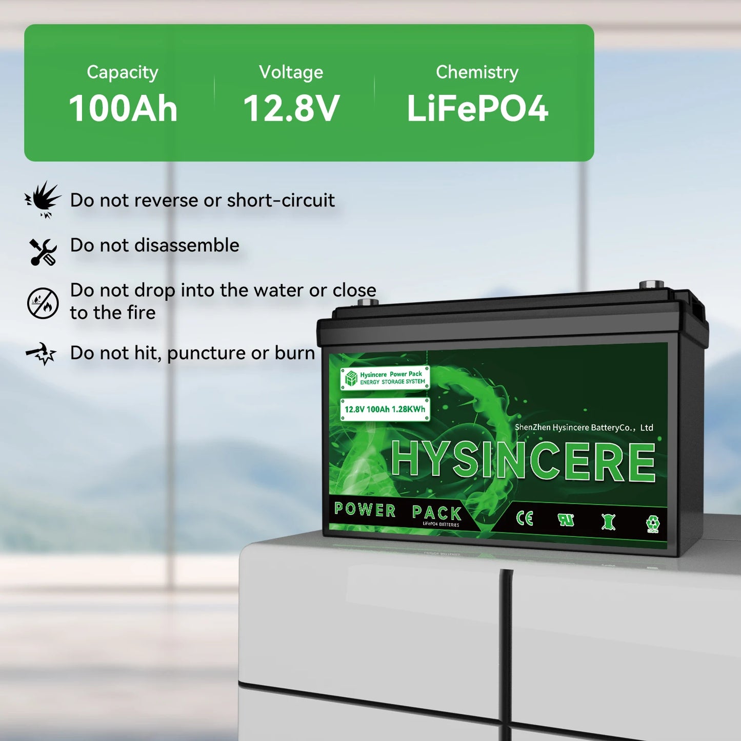 LiFePo4 Battery 12V 100AH Pack Lithium Iron Phosphate Batteries