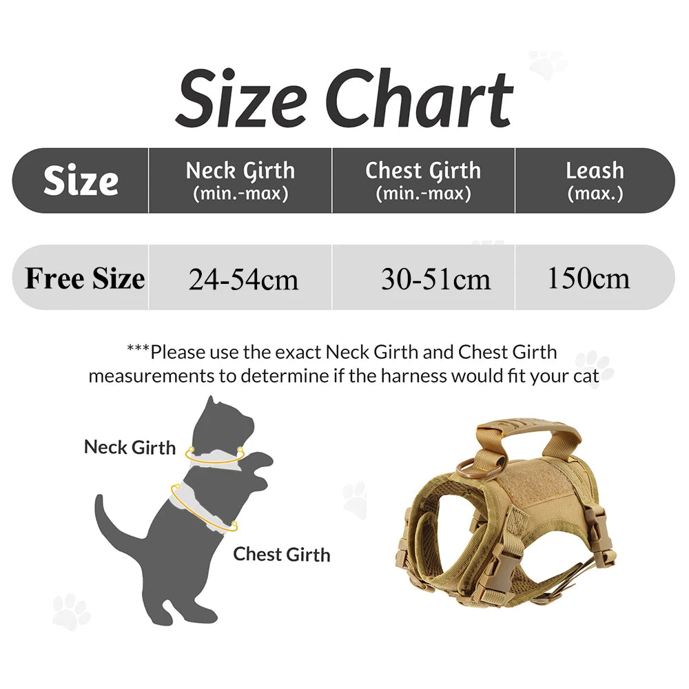Tactical Harness Leash For Small Dogs
