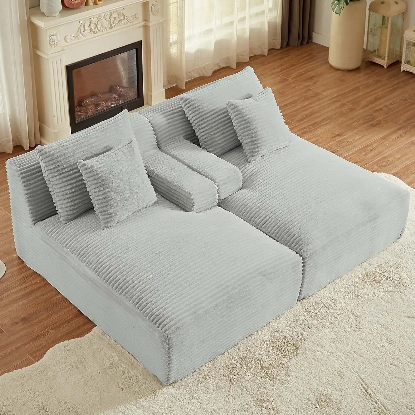 78” Oversized Double Chaise Lounge