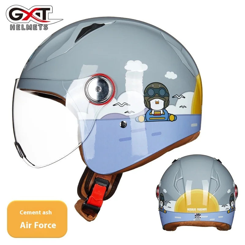 Child Cute Cartoon Motorcycle Helmet