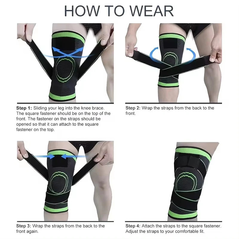 Sports Kneepad Men Pressurized Elastic Knee Brace