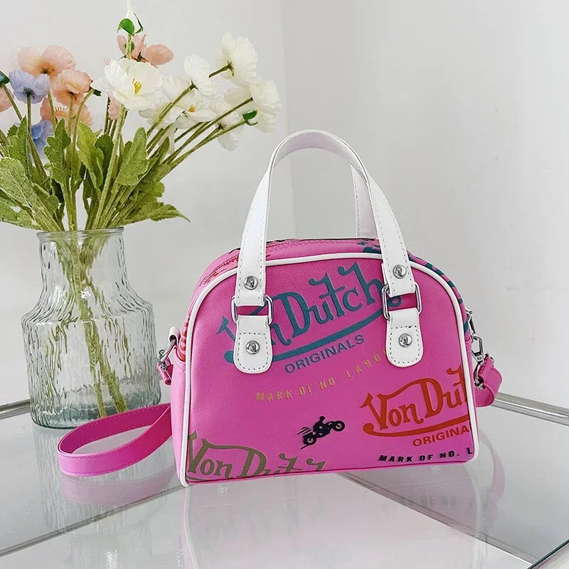 Crossbody Graffiti Handbag PU Leather