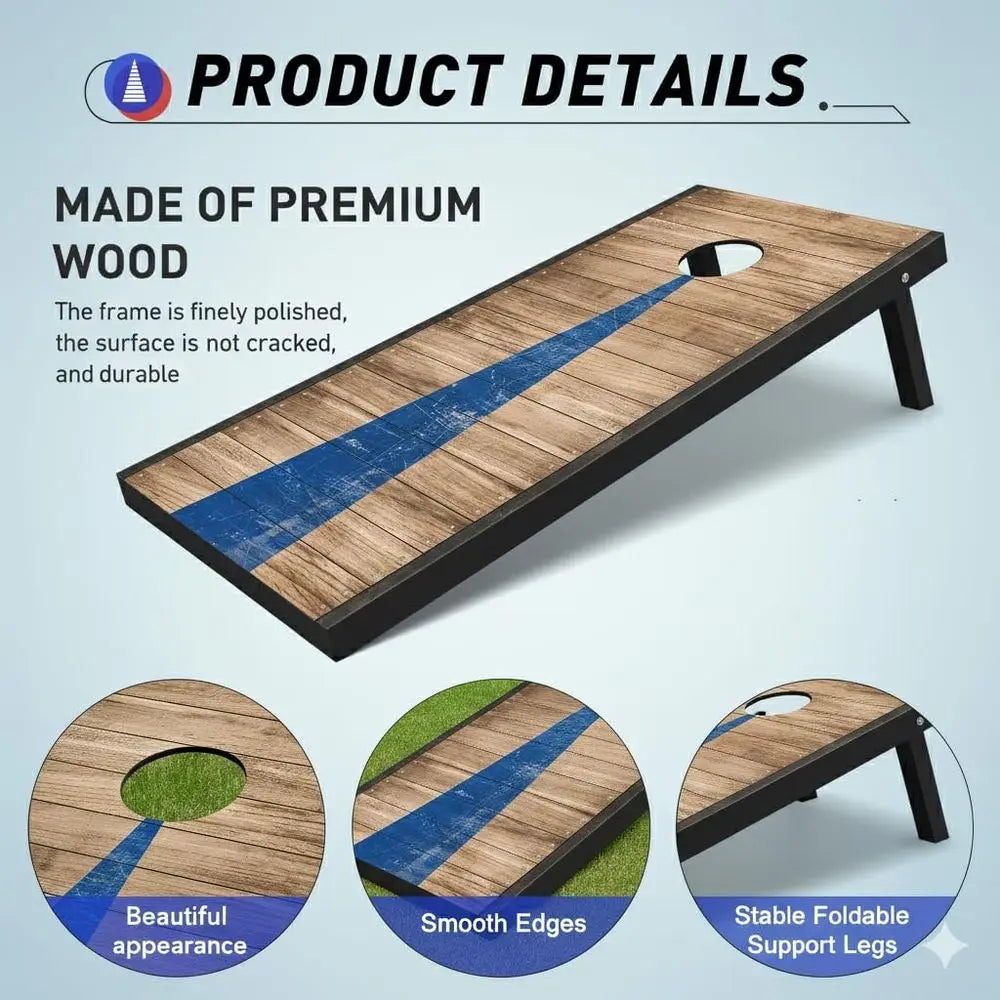 4x2 Ft Cornhole Boards with 8 All-Weather Bean Bags and Carrying Case