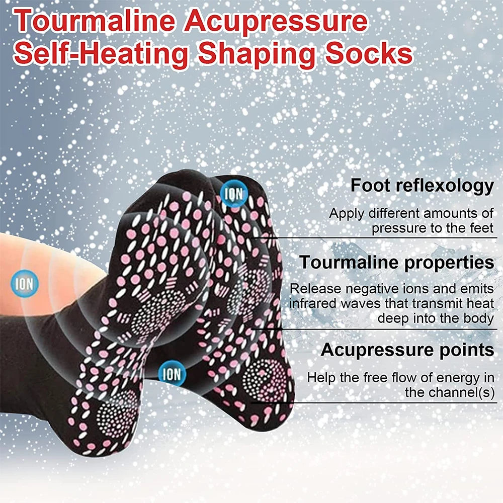 Tourmaline Acupressure Self-Heating Shaping Socks