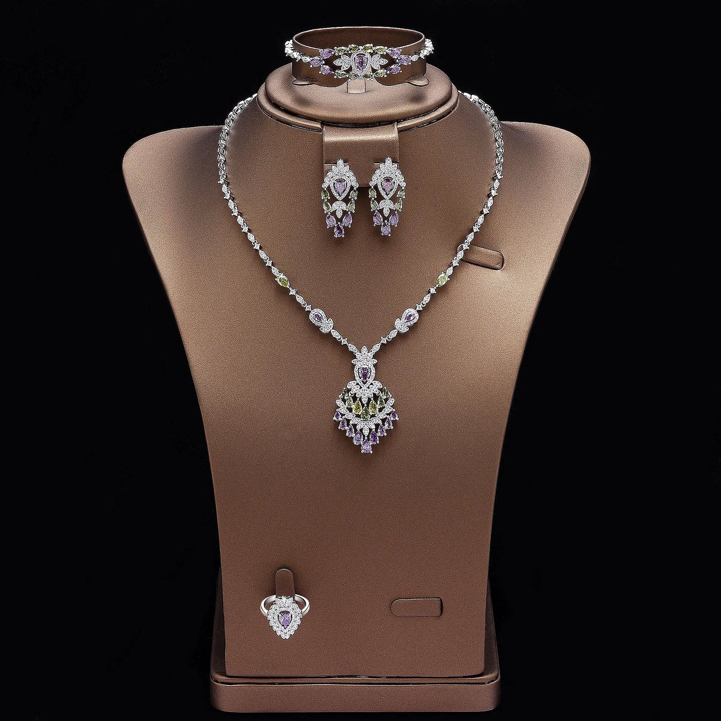 Exquisite Pendant Dubai Jewelry 4 Piece Set