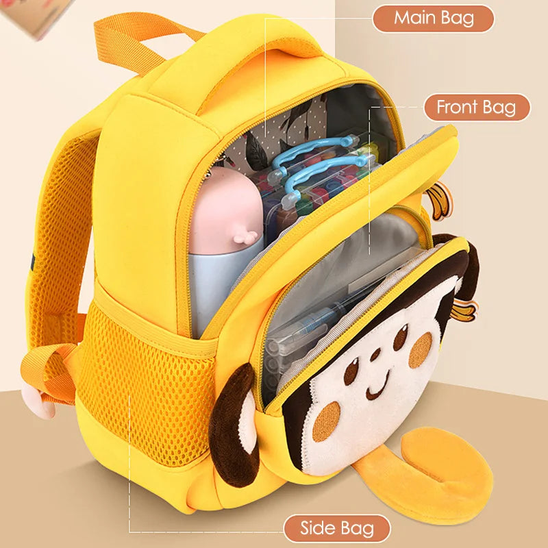 Monkey School Backpacks for Kids with tale