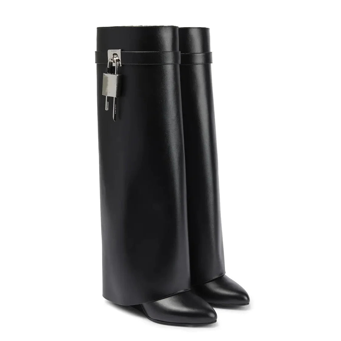 Knee High Women Shark Boots with Lock