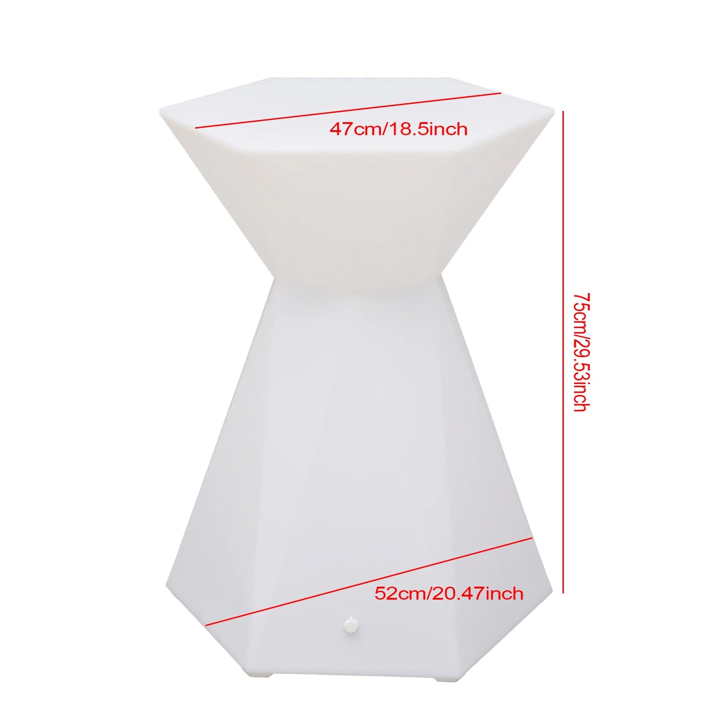 Hexagonal LED Light Up Accent Side Table