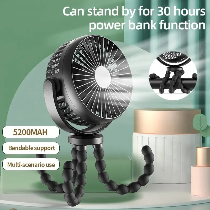 Desktop Folding Handheld Octopus Mini Fan