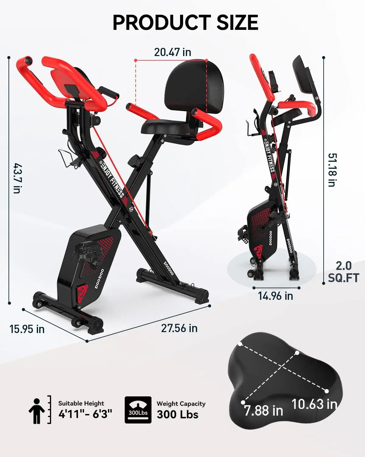 Foldable Fitness Stationary Bike