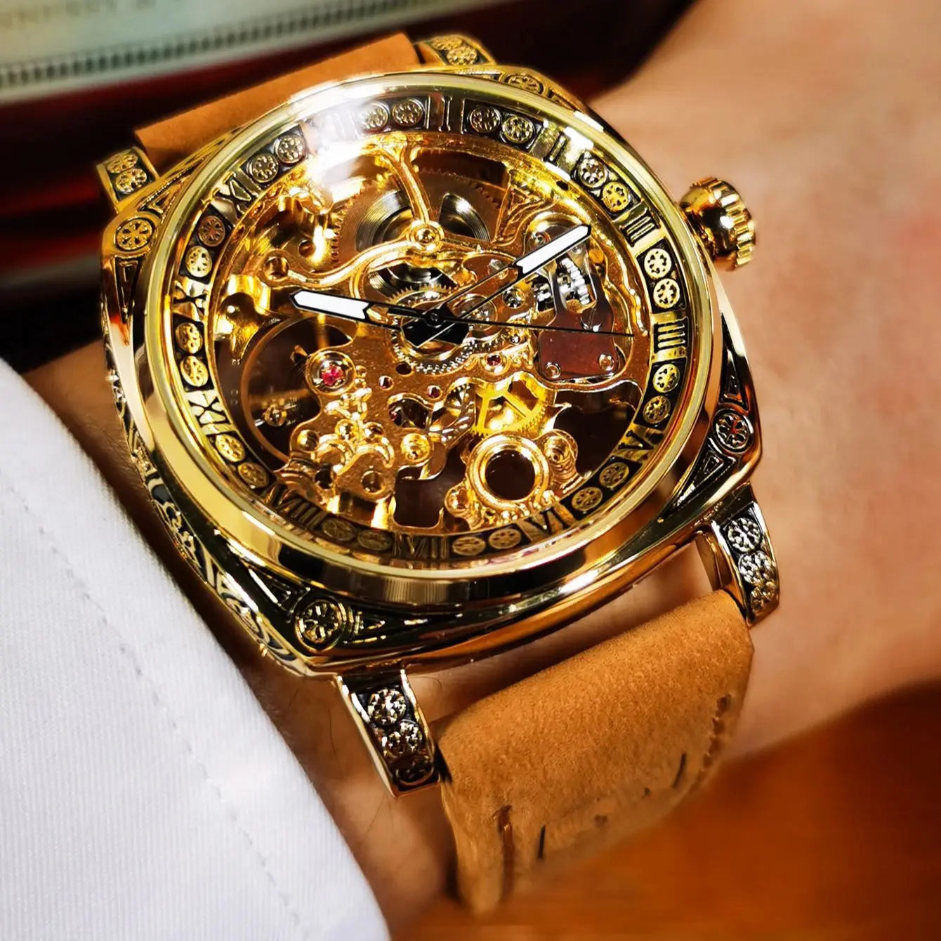 Retro Skeleton Automatic Mechanical Watch