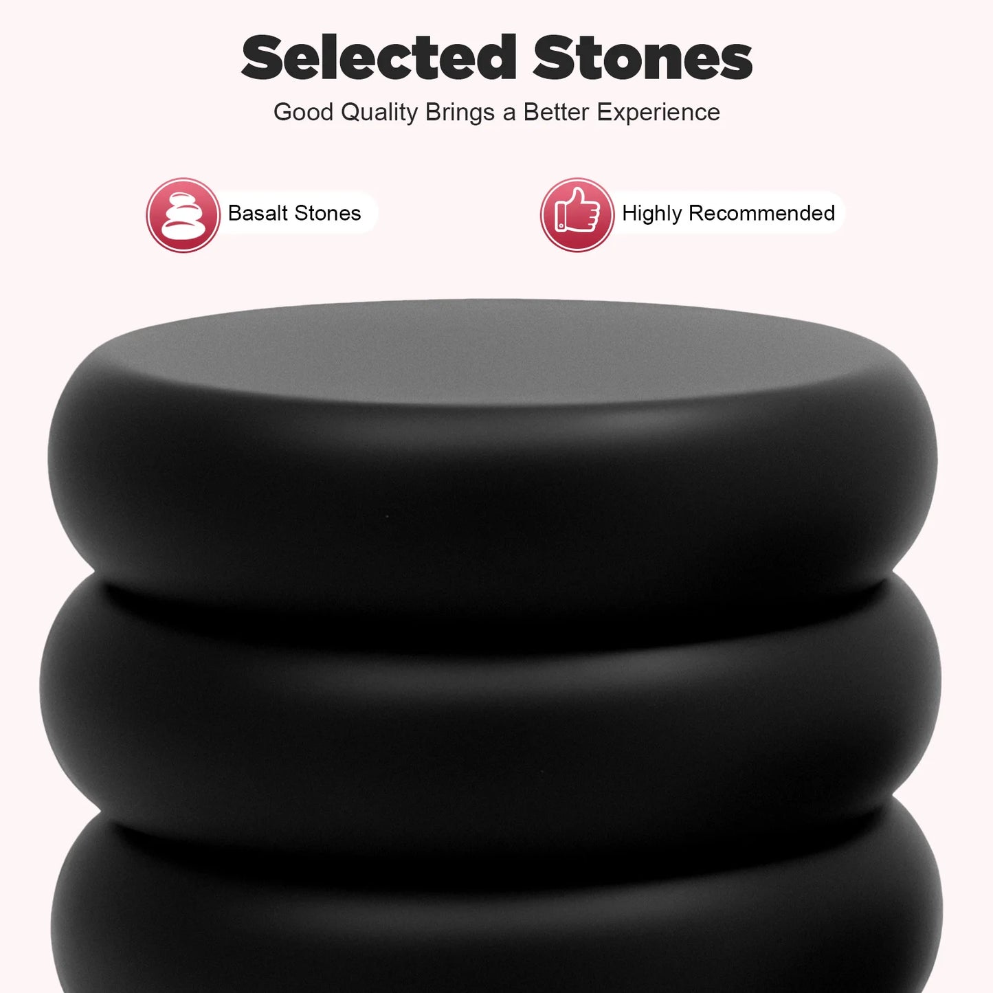 Professional Hot Stone Massage Kit 20pcs Natural Volcanic Basalt Stones