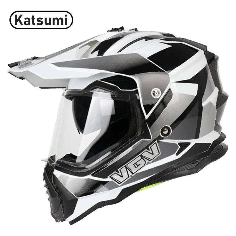 DOT & ECE Certified Off-Road Helmet - Lightweight, Full Face Protection