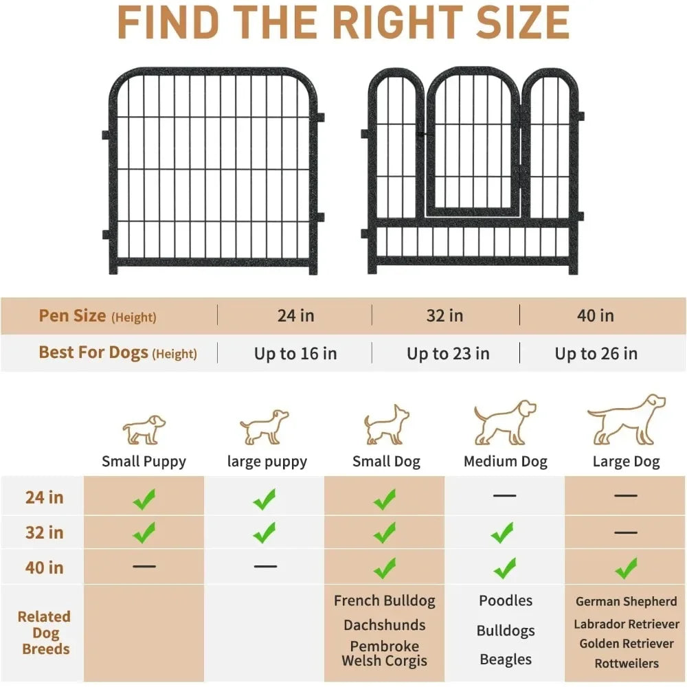 Metal Dog Playpen, 32" Inch Height 32Panels