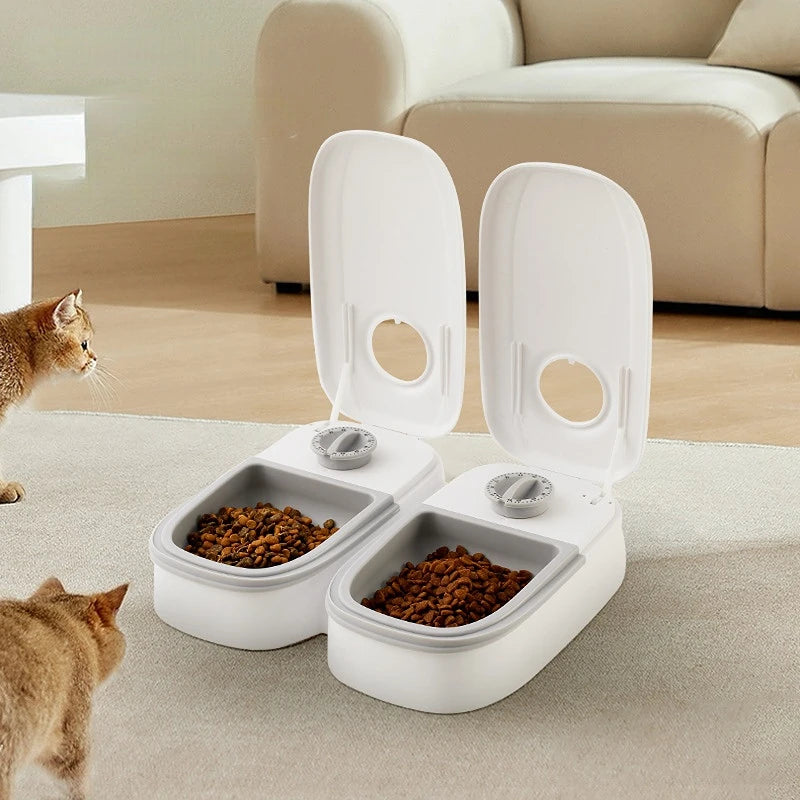 Pet Automatic Timing Feeder Dry&Wet Food Container