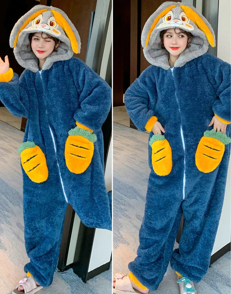 Cartoon Rabbit Casual Loungewear Long Sleeve
