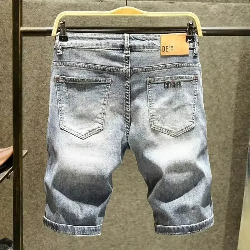 Denim Vintage Retro Wash Slim Shorts