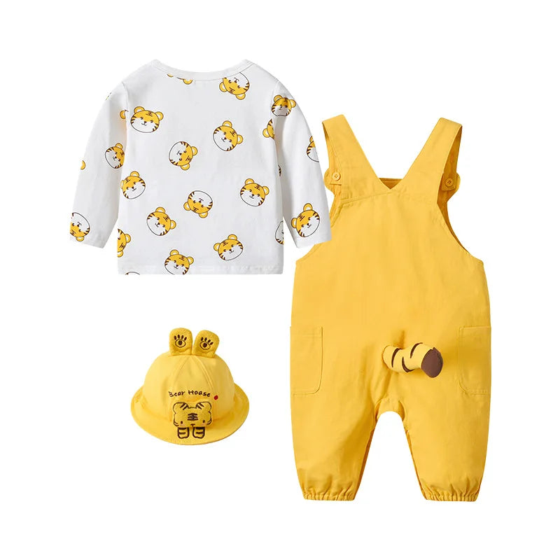 Autumn Baby Clothes Cartoon Animal Jumpsuits 0-3 Y