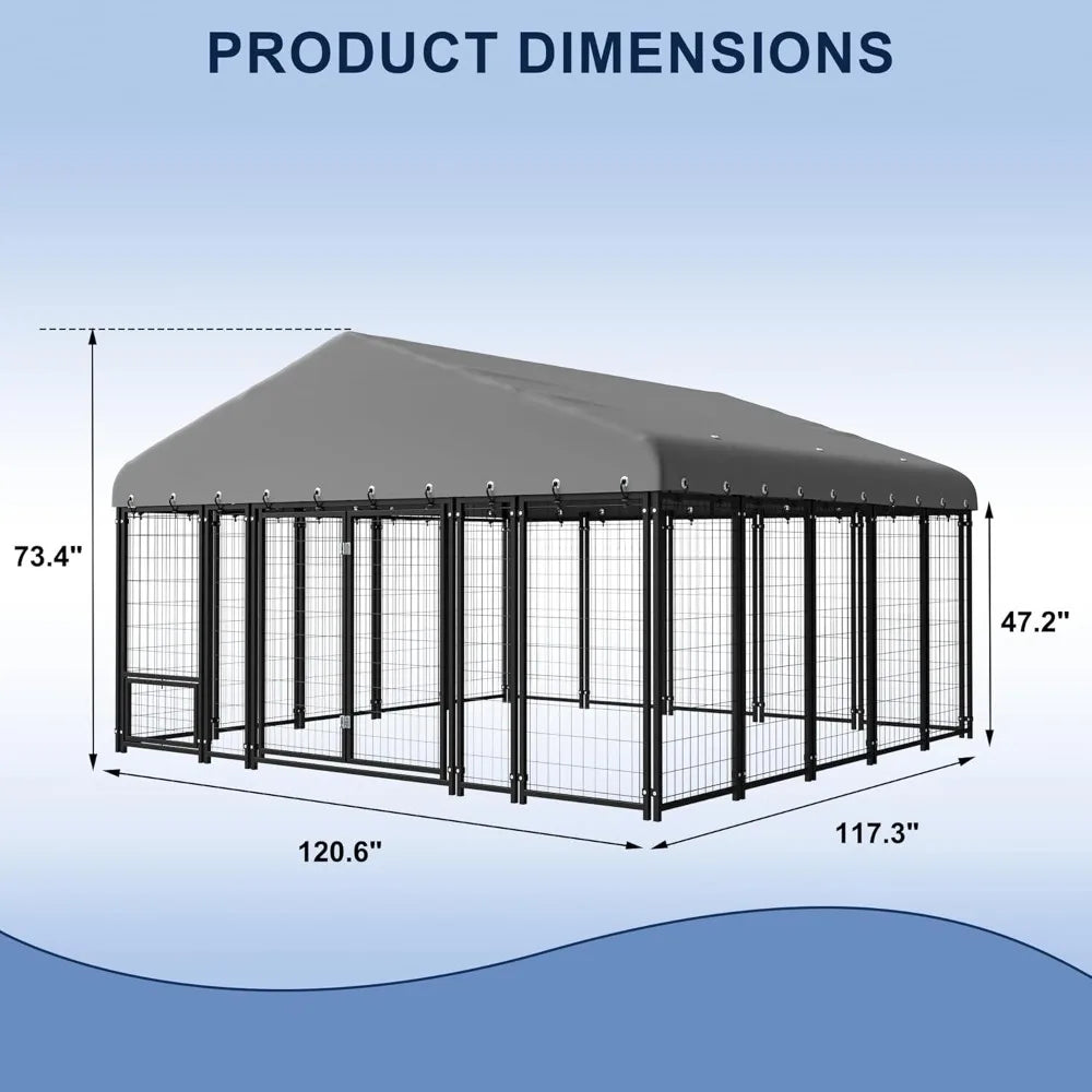 10X10FT Dog Kennel Double Door