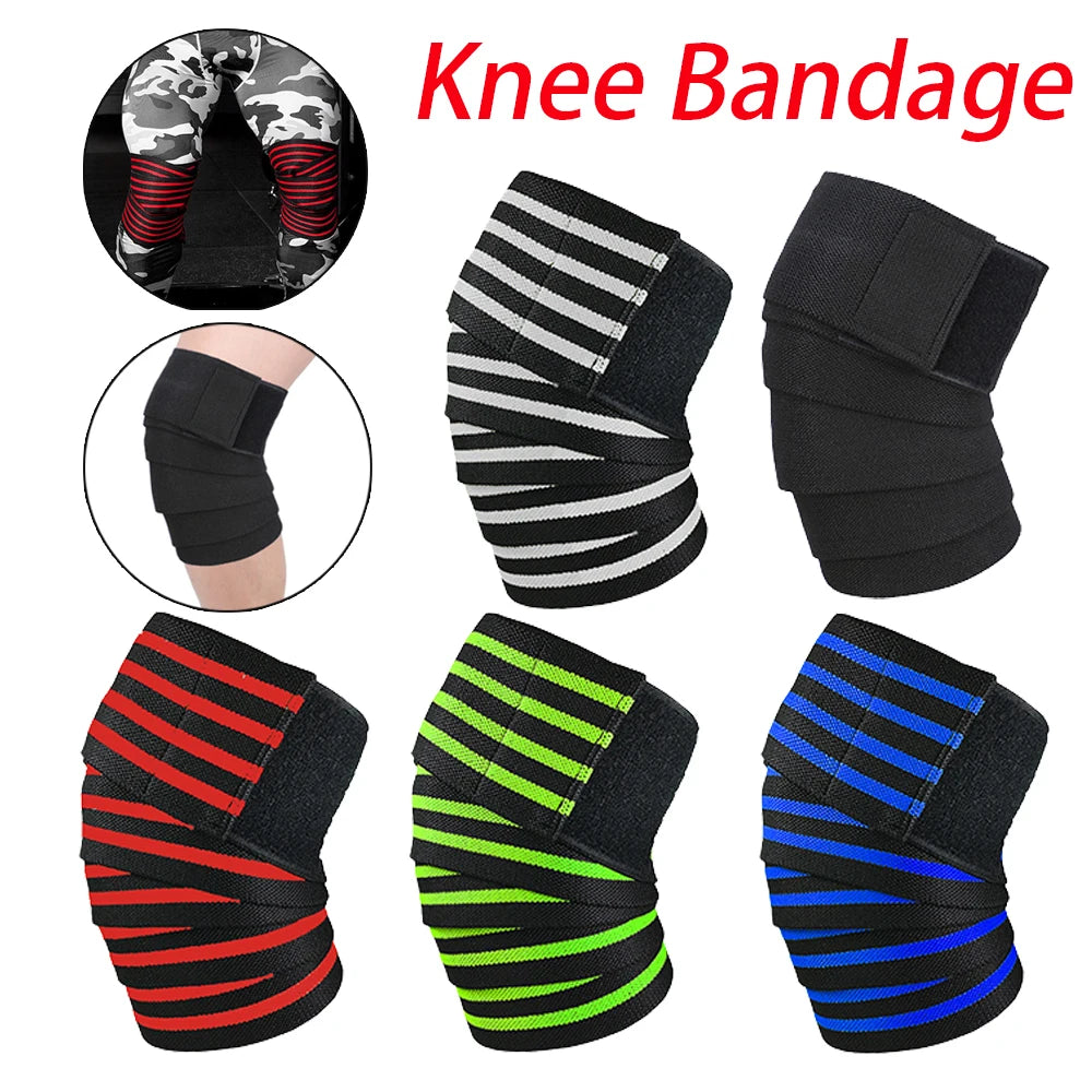 Gym Weight Lifting Leg Knee Compression Training Wraps