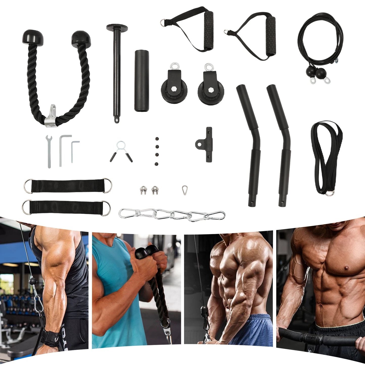 Cable Weight Pulley System Fitness Equipment