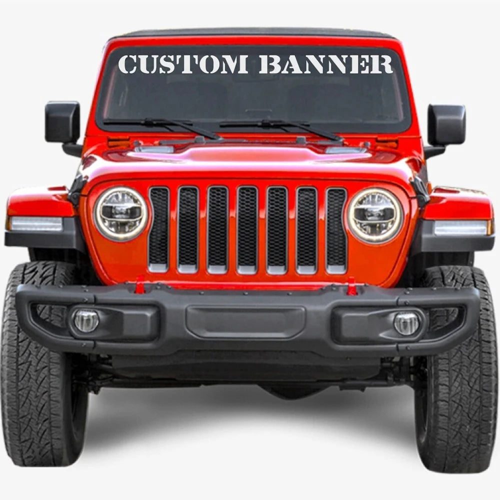 Custom Car Front Window Decor Decal