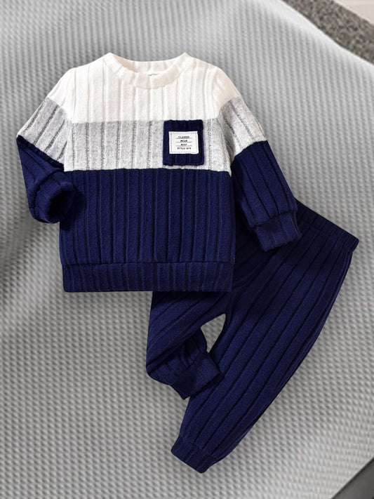 Kids 2-Piece Outfit Set with Hooded Sweatshirt and Jogger Pants