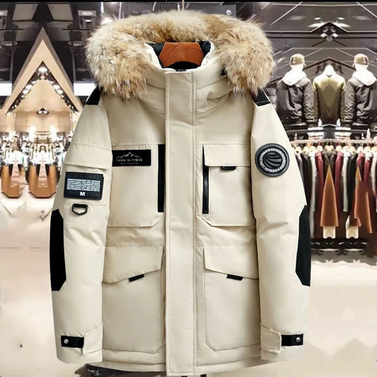 Hooded Fur Collar High Quality Fashion Parka