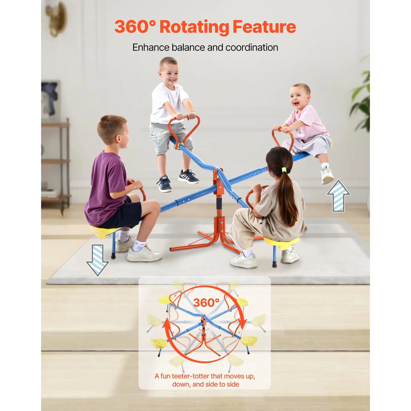 4 Seats Seesaw Sit & Spin Teeter Totter