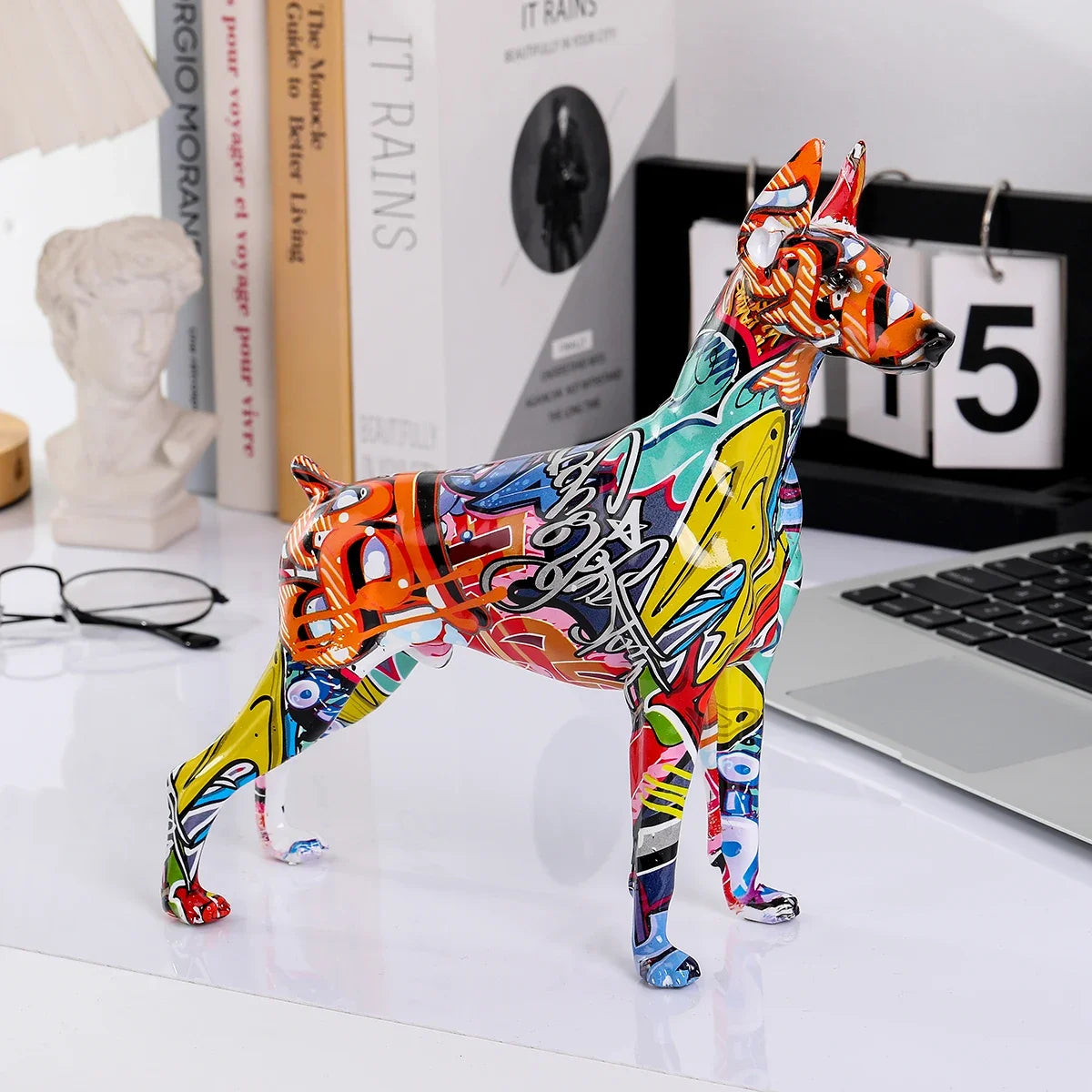 Creative Graffiti Color Doberman Dog Home Decor
