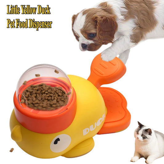 Yellow Duck Interactive Dog Food Dispenser