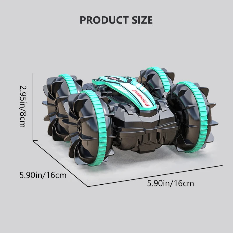 Amphibious RC Remote Control Stunt Vehicle Double-sided Flip