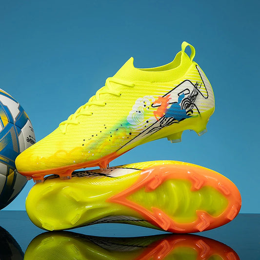 Soccer Cleats FG Non-Slip Long Spikes Ultralight