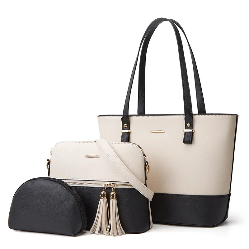3PC Fashion Tote Crossbody Top Handle Bags