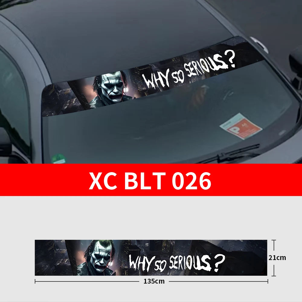 Why So Serious Joker Front Rear Windshield Window Stickers