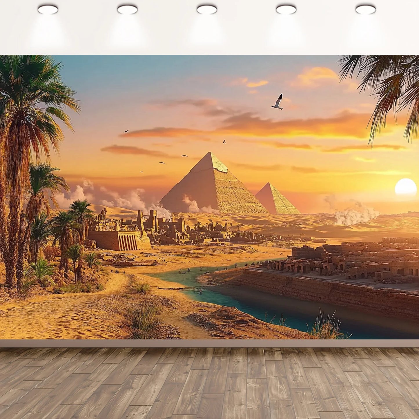"Egypt Pyramid Polyester Tapestry