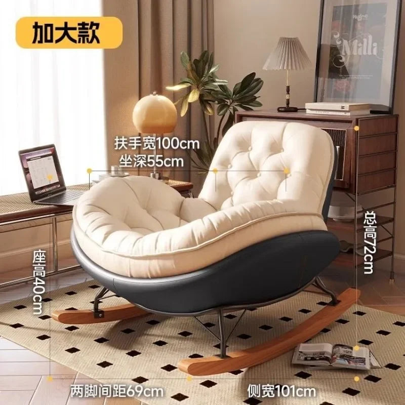 Modern Luxury Honeycomb Lazy Rocking Chair