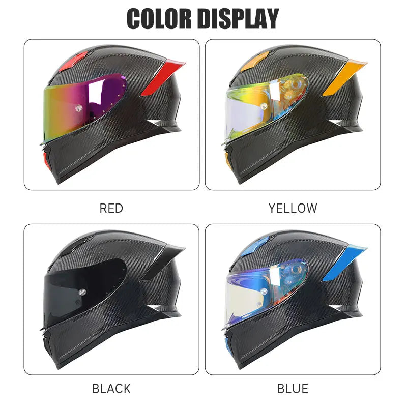 Fashion Trend Full Face Racing Carbon Fiber Helmet