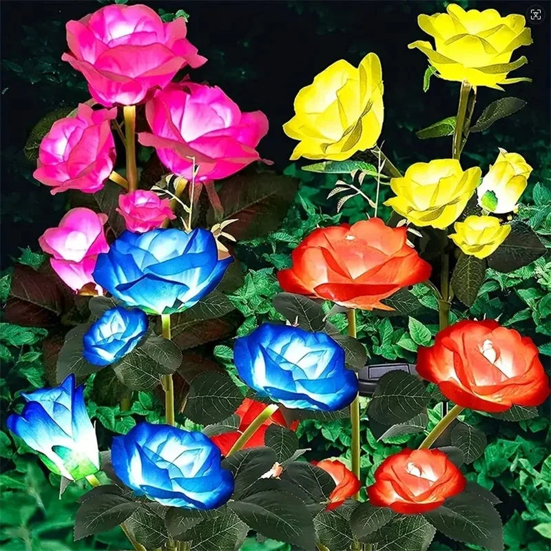 5 Heads Rose Solar Lights