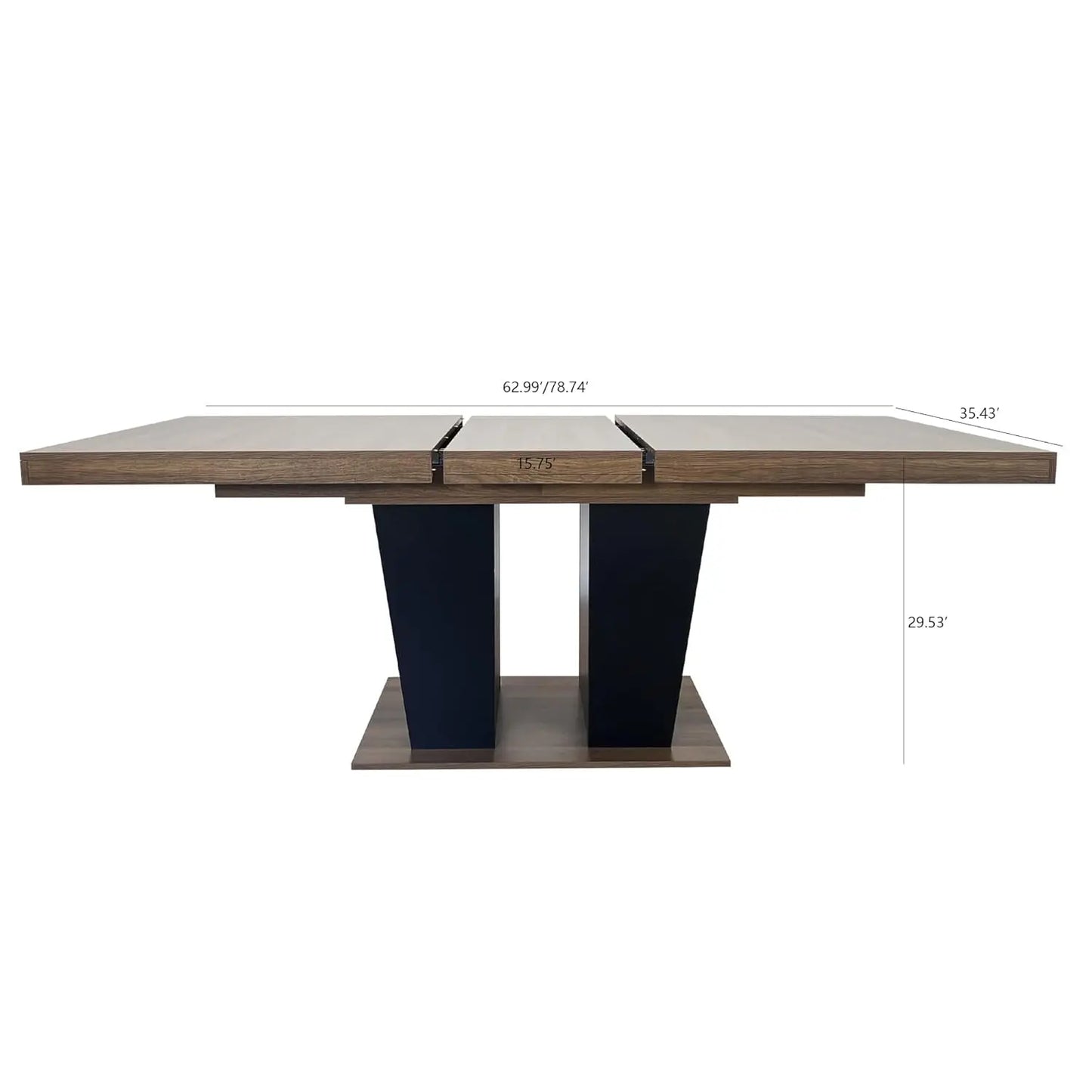 78.74" Extendable Dining Room Table for 6 8 10
