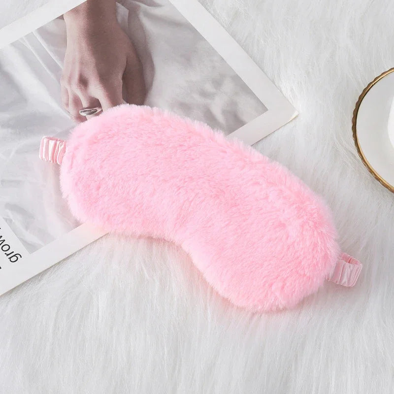 Soft Plush Sleeping Mask Rabbit Fur