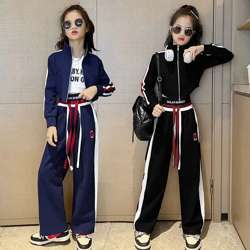 Spring Autumn Junior Girl Tracksuit