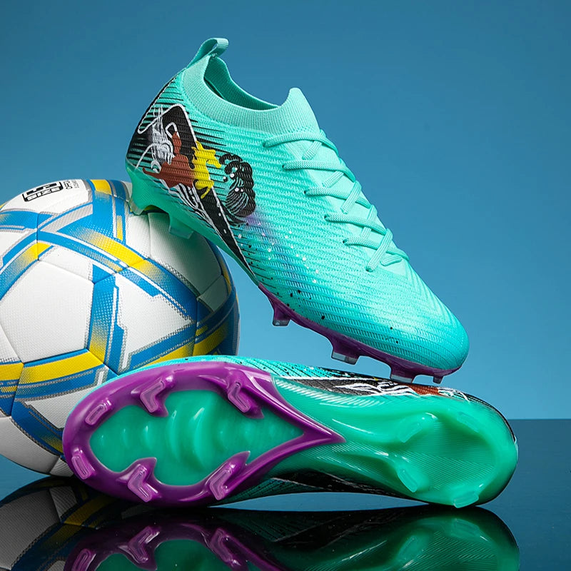 Soccer Cleats FG Non-Slip Long Spikes Ultralight